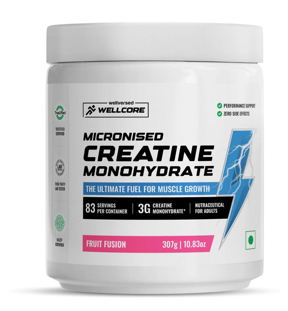 Wellcore - Pure Micronised Creatine Monohydrate (307g, 83 Servings) Fruit Fusion - Image 5