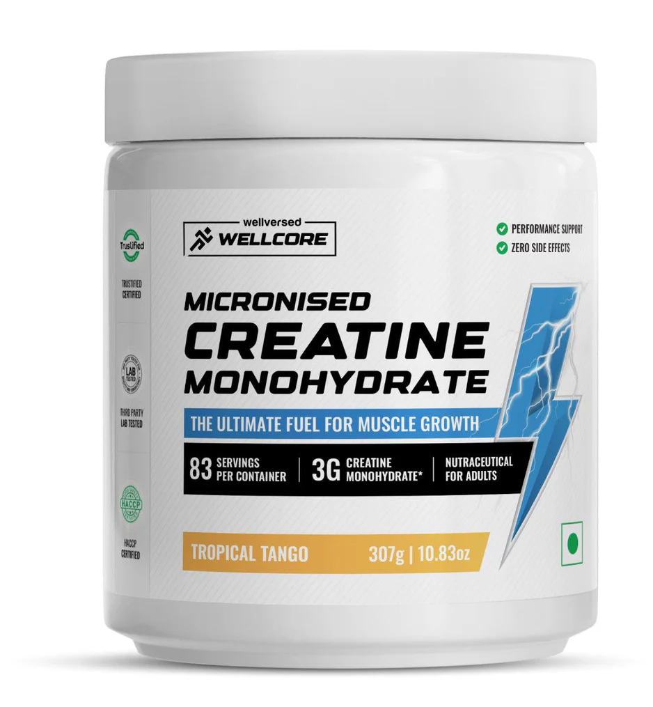 Wellcore - Pure Micronised Creatine Monohydrate (307g, 83 Servings) Fruit Fusion